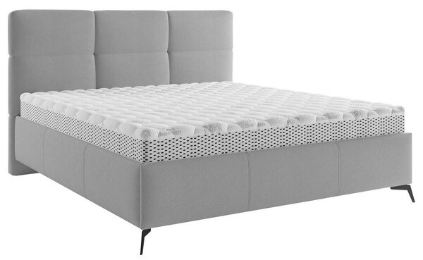 OBLAZINJENA POSTELJA 140 cm x 200 cm , tekstil sivobež
