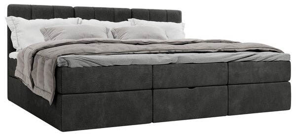 DRUŽINSKA POSTELJA 210 cm x 200 cm , tekstil antracit