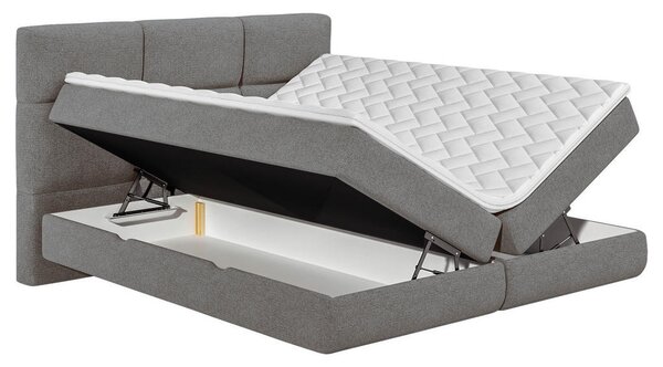 BOXSPRING POSTELJA 140 cm x 200 cm , tekstil antracit