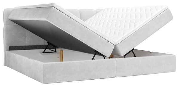 DRUŽINSKA POSTELJA 240 cm x 200 cm , tekstil srebrne barve