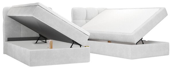 DRUŽINSKA POSTELJA 240 cm x 200 cm , tekstil srebrne barve