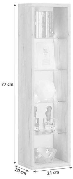 REGAL 21/77/20 cm barve hrasta, barve medu