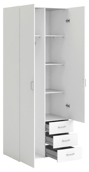 P & B Omara Za Oblačila Space, Bela
