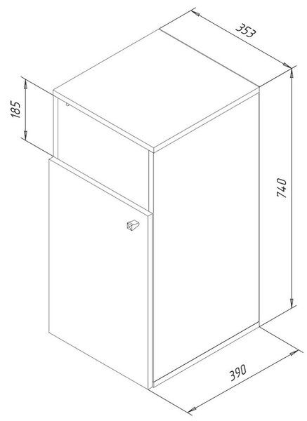 SPODNJA OMARICA 40/74/39 cm