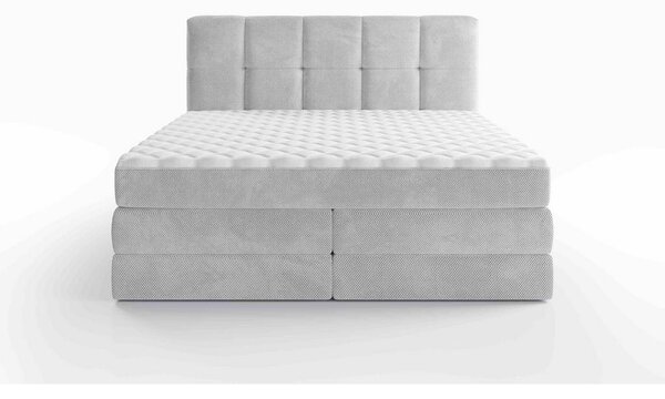BOXSPRING POSTELJA 180 cm x 200 cm , tekstil svetlo siva