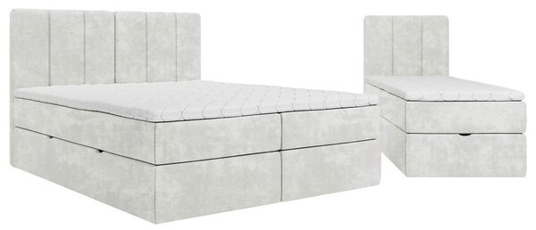 DRUŽINSKA POSTELJA 210 cm x 200 cm , tekstil krem barve