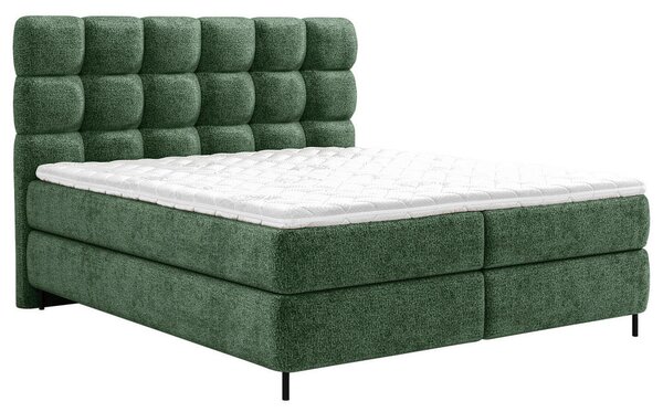 BOXSPRING POSTELJA 140 cm x 200 cm , tekstil zelena