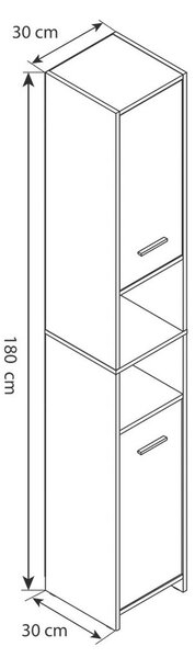 VISOKA OMARA 30/180/30,4 cm