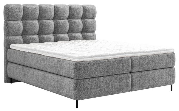 BOXSPRING POSTELJA 140 cm x 200 cm , tekstil antracit