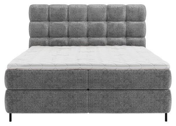 BOXSPRING POSTELJA 140 cm x 200 cm , tekstil antracit