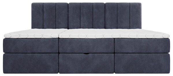 DRUŽINSKA POSTELJA 210 cm x 200 cm , tekstil temno modra