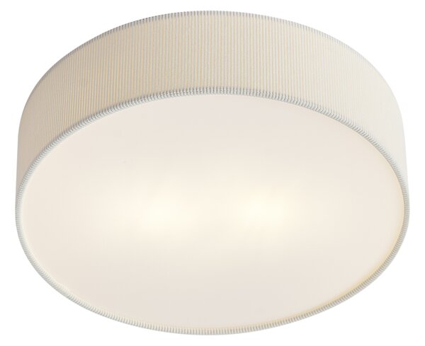 Moderna stropna svetilka bela z žametnim senčilom 38 cm 2-luči - Luz