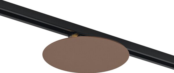 Sodobna bronasta stropna svetilka za 1-fazni sistem tirnic z 2 lučmi - Iconic Pulley