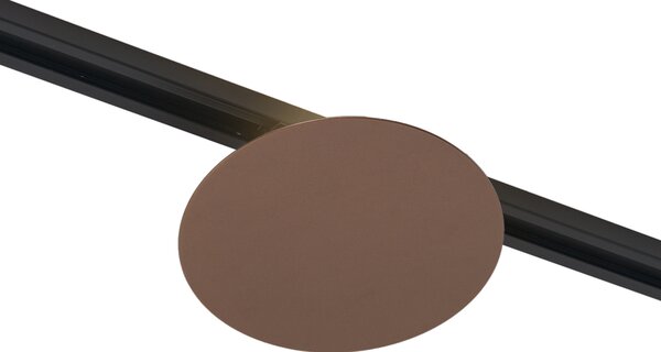 Sodobna bronasta stropna svetilka za 1-fazni sistem tirnic z 2 lučmi - Iconic Pulley