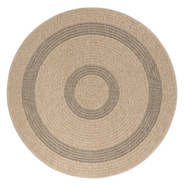 Črno-bež okrogla zunanja preproga ø 80 cm Comilla – Ayyildiz Carpets