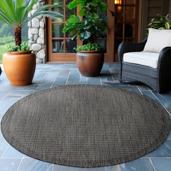 Temno siva okrogla zunanja preproga ø 120 cm Giza – Ayyildiz Carpets