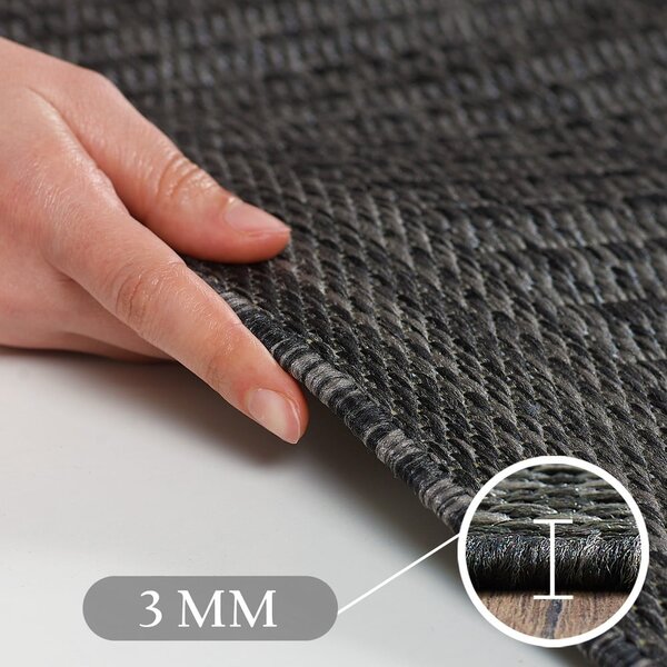 Temno siva okrogla zunanja preproga ø 120 cm Giza – Ayyildiz Carpets