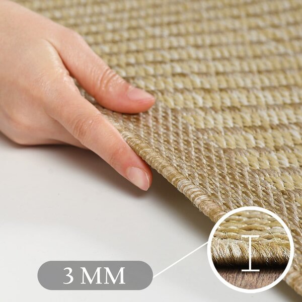 Bež okrogla zunanja preproga ø 120 cm Giza – Ayyildiz Carpets