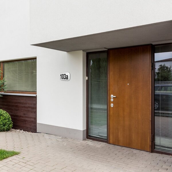 MEGAMAN LED-stenna svetilka Nova XChange, bela, hišna številka CCT, IP44, Bela, Plastika