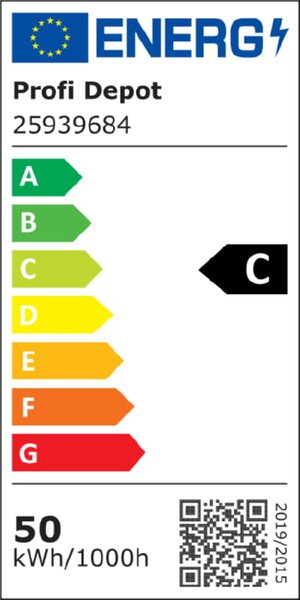 LED reflektor s stojalom Profi Depot (50 W, 8.000 lm, 6000 - 7000 K, IP54, črn)