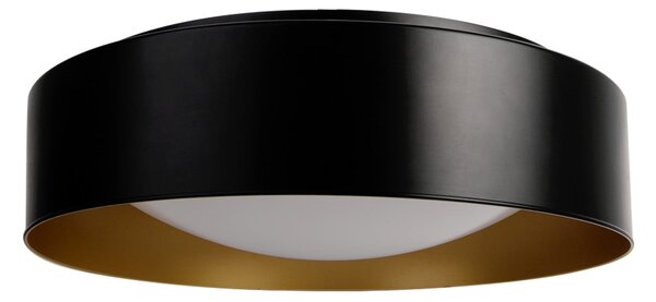 MEGAMAN LED-stropna svetilka Renzo XChange črna/zlata CCT, IP44, Črna, Kopalnica, Aluminij, Sodobni