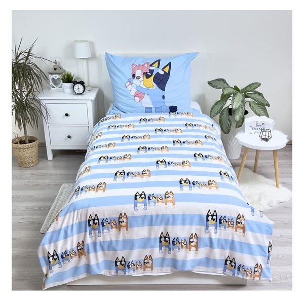 Enojna bombažna otroška posteljnina 140x200 cm Bluey – Jerry Fabrics