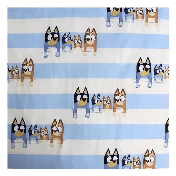 Enojna bombažna otroška posteljnina 140x200 cm Bluey – Jerry Fabrics