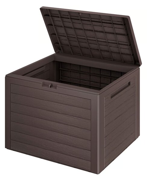 Škatla za shranjevanje WOODEBOX - 190L, 78x44x55cm, temno rjava Prosperplast