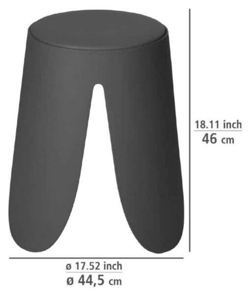 Kopalniški stolček Comiso (nosilnost do 180 kg, antracit, mat)