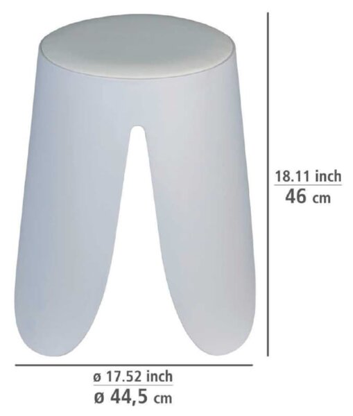 Kopalniški stolček Comiso (nosilnost do 180 kg, bel, mat)