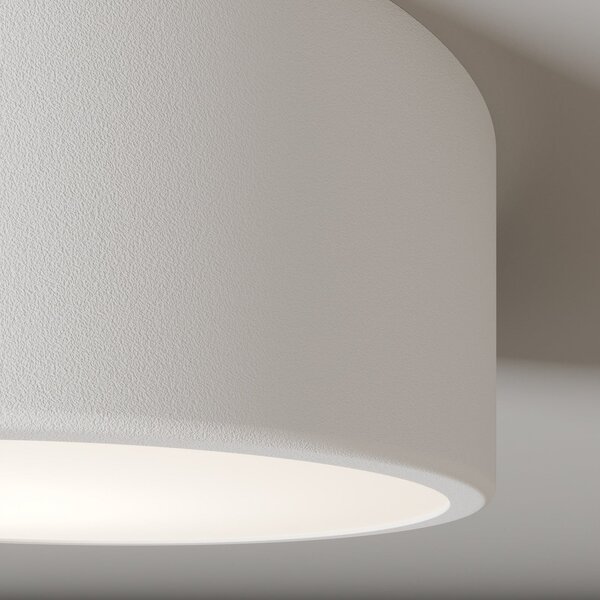 TEMAR LIGHTING Stropna svetilka Cleo, Ø 20 cm, IP20, bela, kovina, E27, zatemnjen, Bela, Dnevna soba / jedilnica, Kovina, Sodobni