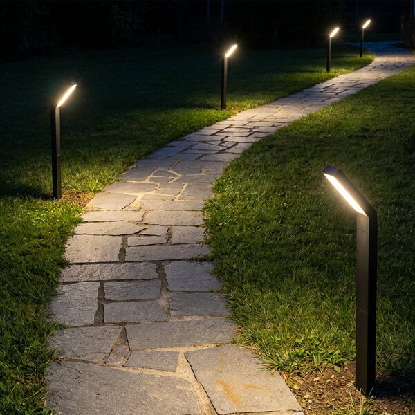 Briloner LED sončna luč za osvetlitev tal 3796015, črna, plastika, CCT, Črna, Aluminij, Sodobni, Solarne luči