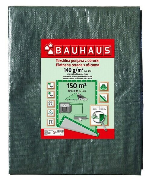 Platnena ponjava 10 x 15 m, 150 m2 (Zelena)