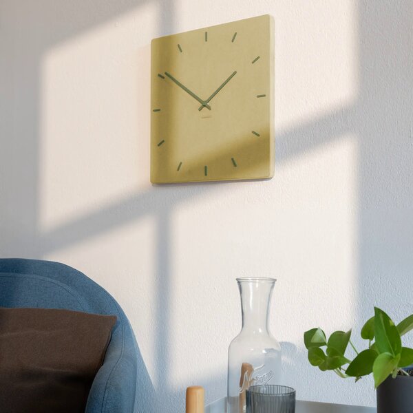 Stenska ura Luxhora Pura Square Yellow 11 barv kazalcev