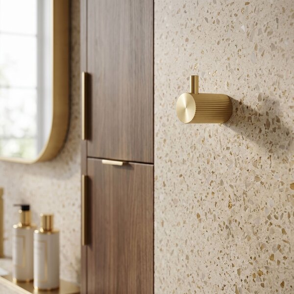 Kopalniški obešalnik 64104 SOLO Brush Gold