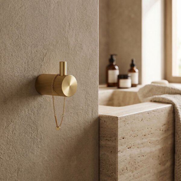 Kopalniški obešalnik 64104 SOLO Brush Gold