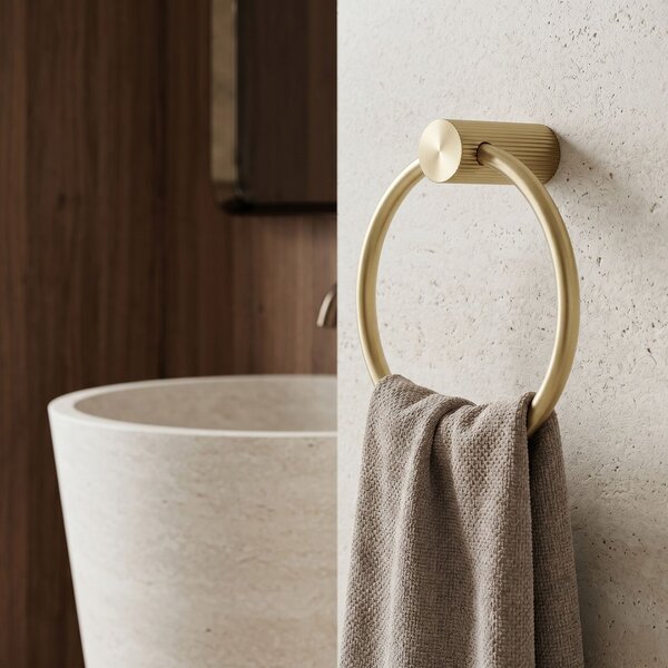 Kopalniški obešalnik Ring 64106 SOLO Brush Gold