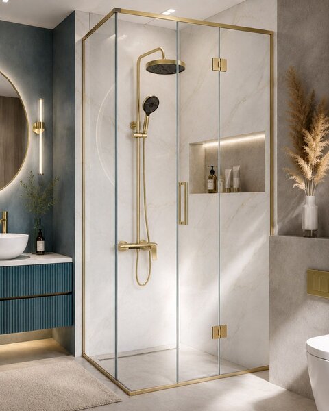 Komplet za prhanje Rea Vision Brush Gold