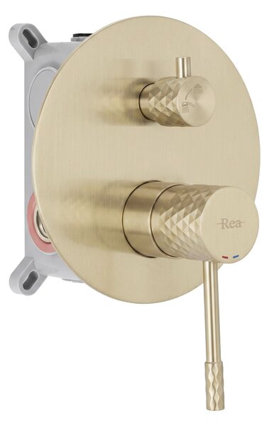 Komplet za tuširanje za vgradnjo Rea Lungo Diamond Brush Gold + BOX