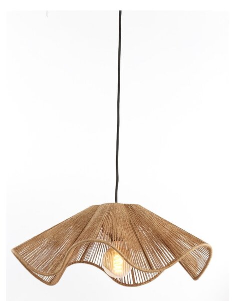 Viseča svetilka v naravni barvi s senčilom iz jute ø 48 cm Fodara – Light & Living