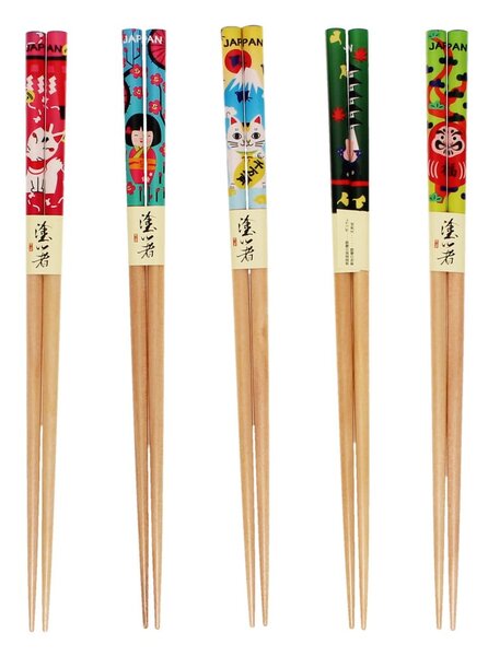 Lesen komplet jedilnih paličic 5 ks v naravni barvi Japanese Heritage – Rex London