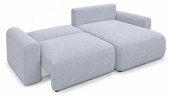 Raztegljiva obojestranska sedežna garnitura v obliki črke L NORDEN PAROS 250x140 cm, svetlo siva