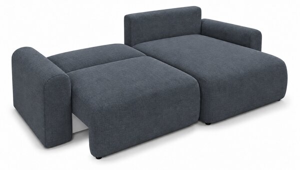 Raztegljiva obojestranska sedežna garnitura v obliki črke L NORDEN PAROS 250x140 cm, temno siva