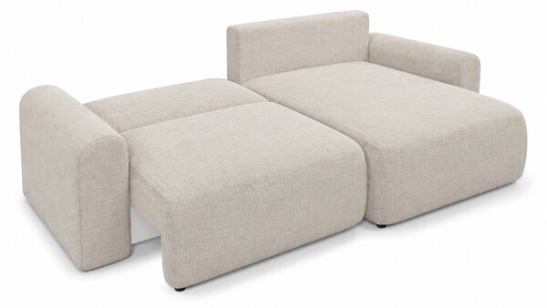 Raztegljiva dvostranska kotna sedežna garnitura NORDEN PAROS 250x140 cm, kremna