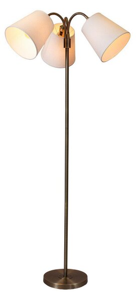 PR Home Stojna svetilka Amy, zlata/bela, s tremi žarnicami, višina 150 cm, E27, Bela, Dnevna soba / jedilnica, Kovina, Skandinavski