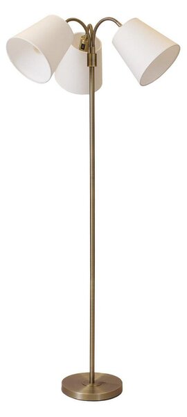 PR Home Stojna svetilka Amy, zlata/bela, s tremi žarnicami, višina 150 cm, E27, Bela, Dnevna soba / jedilnica, Kovina, Skandinavski