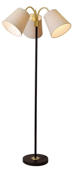 PR Home Stojna svetilka Amy, črna/bež, s tremi žarnicami, višina 150 cm, E27, Bež, Dnevna soba / jedilnica, Kovina, Skandinavski