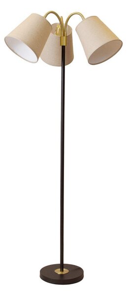 PR Home Stojna svetilka Amy, črna/bež, s tremi žarnicami, višina 150 cm, E27, Bež, Dnevna soba / jedilnica, Kovina, Skandinavski