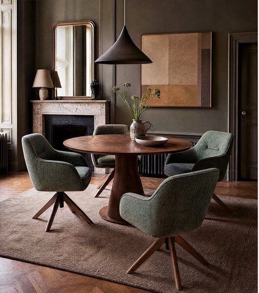 Zeleni oblazinjeni jedilni stoli v kompletu 2 ks Avola – Unique Furniture