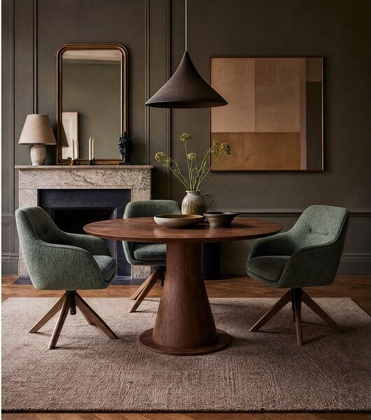 Zeleni oblazinjeni jedilni stoli v kompletu 2 ks Avola – Unique Furniture